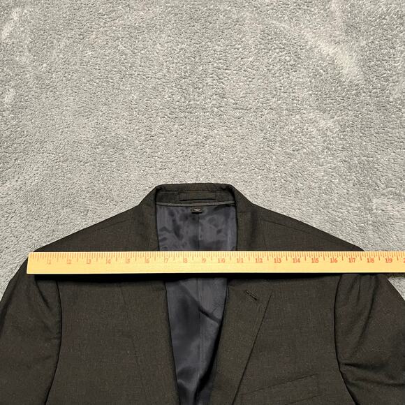 J CREW Ludlow Loro Piana Blazer Mens 40R Super 120s Wool Black 2 Button Gray - Picture 10 of 11